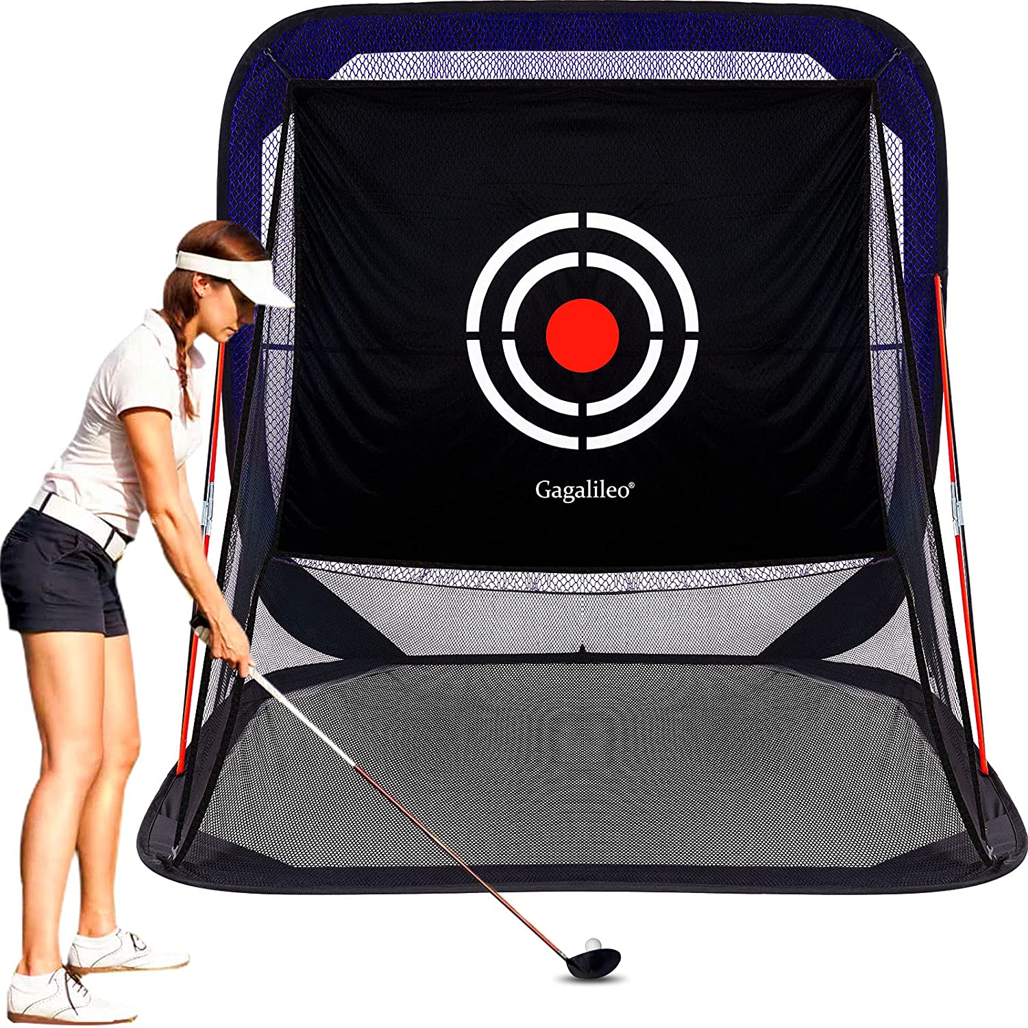 Galileo 8'X7'X7' Golf Practice Nets Pop Up Golf Net | purple