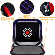 Galileo 8'X7'X7' Golf Practice Nets Pop Up Golf Net | purple