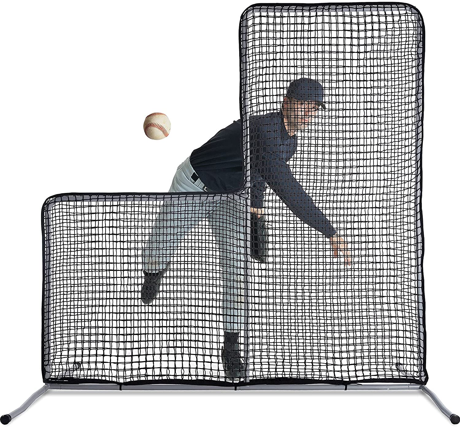 7x7 Pitcher Screen Baseball Softball Pitching Screen/L-Screen
