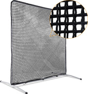 Pitcher Screen Baseball Softball Pitching Screen Baseball Protective Screen | 7'x7' | Black Pro| Galileo Sports
