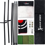 Golf Net Golf Hitting Net for Backyard Training Equipment | 7'x7' | with Golf Mat | Galileo Sports