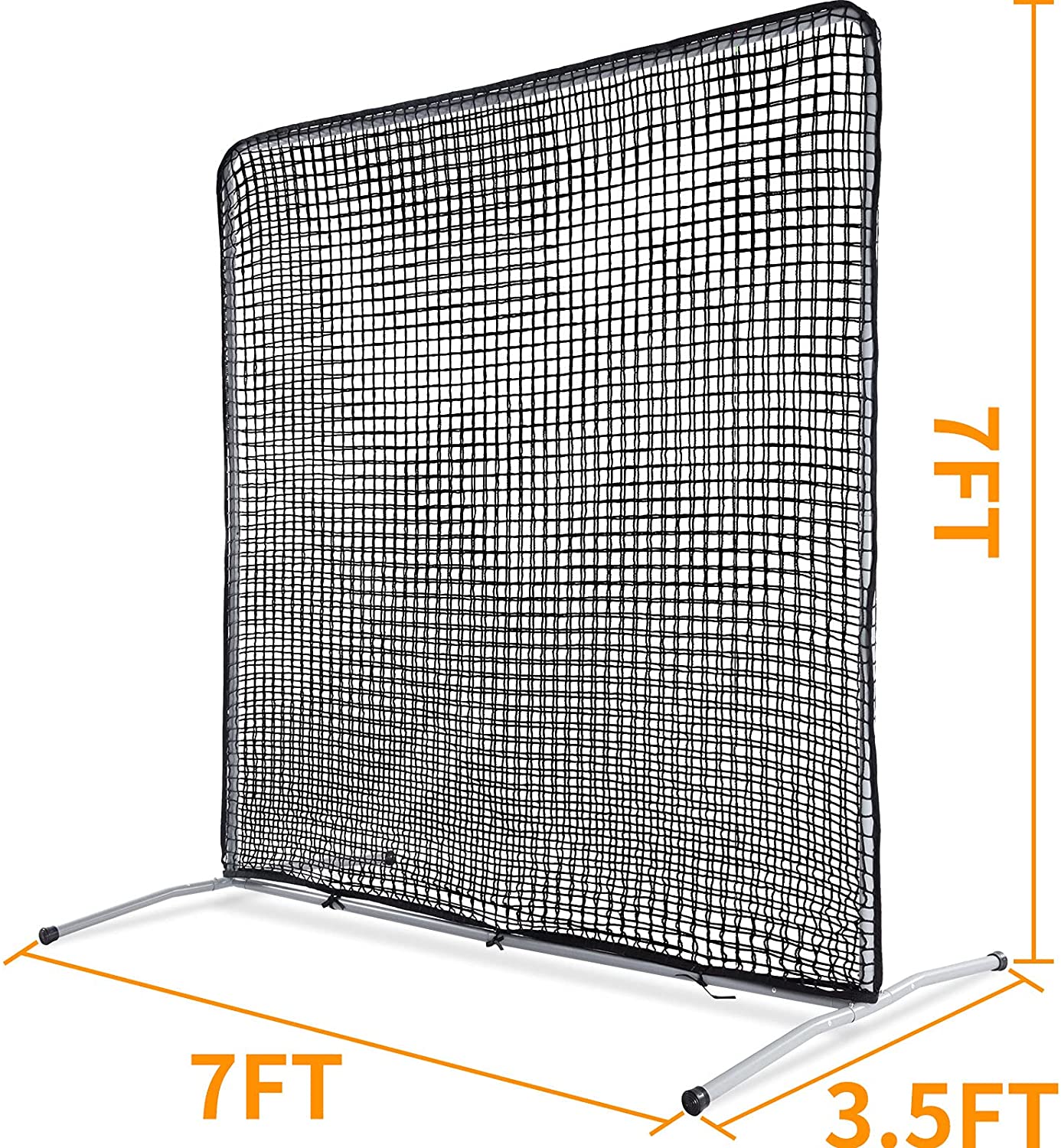 Pitcher Screen Baseball Softball Pitching Screen Baseball Protective Screen | 7'x7' | Black Pro| Galileo Sports