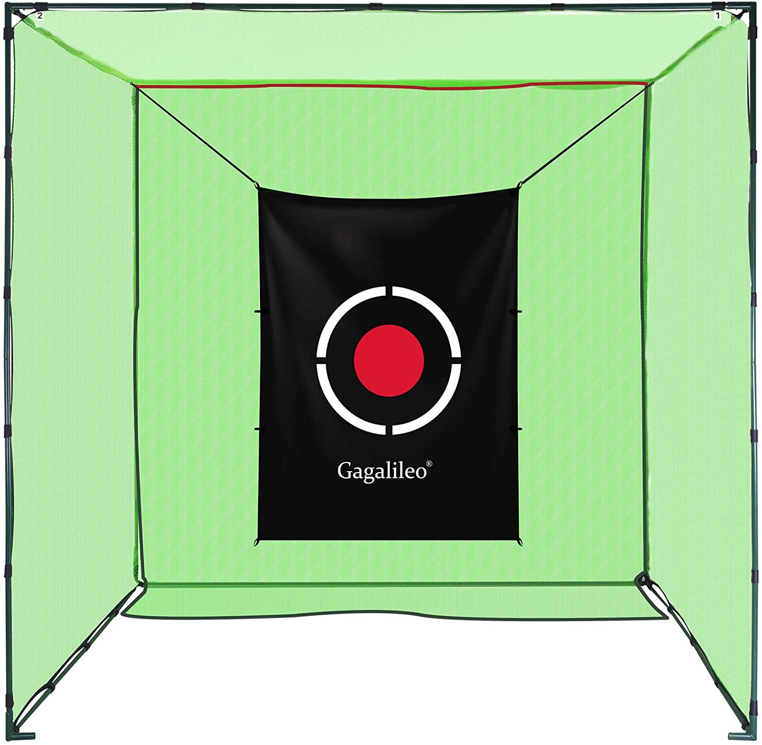 Galileo Practice Backstop Target Backyard Driving PVC Black Circle Style Target Black| 5'x6' |for Golf Batting Cage Size