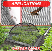 Pond Cover Garden Net - Pond Cover Dome, Garden Cover Net with Tent Ropes and Zippers, Nylon Pond Net Keeps Out Leaves, Animals, Debris for Garden Vegetable Plants Fields,Yard Pond 5X7 FT