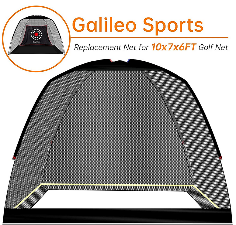 Golf Net Only, 10x7x6ft Golf Net Replacement,Golf Nets for Backyard,Golf Nets for Indoor Use,Quick Setup Net|Galileo Sports