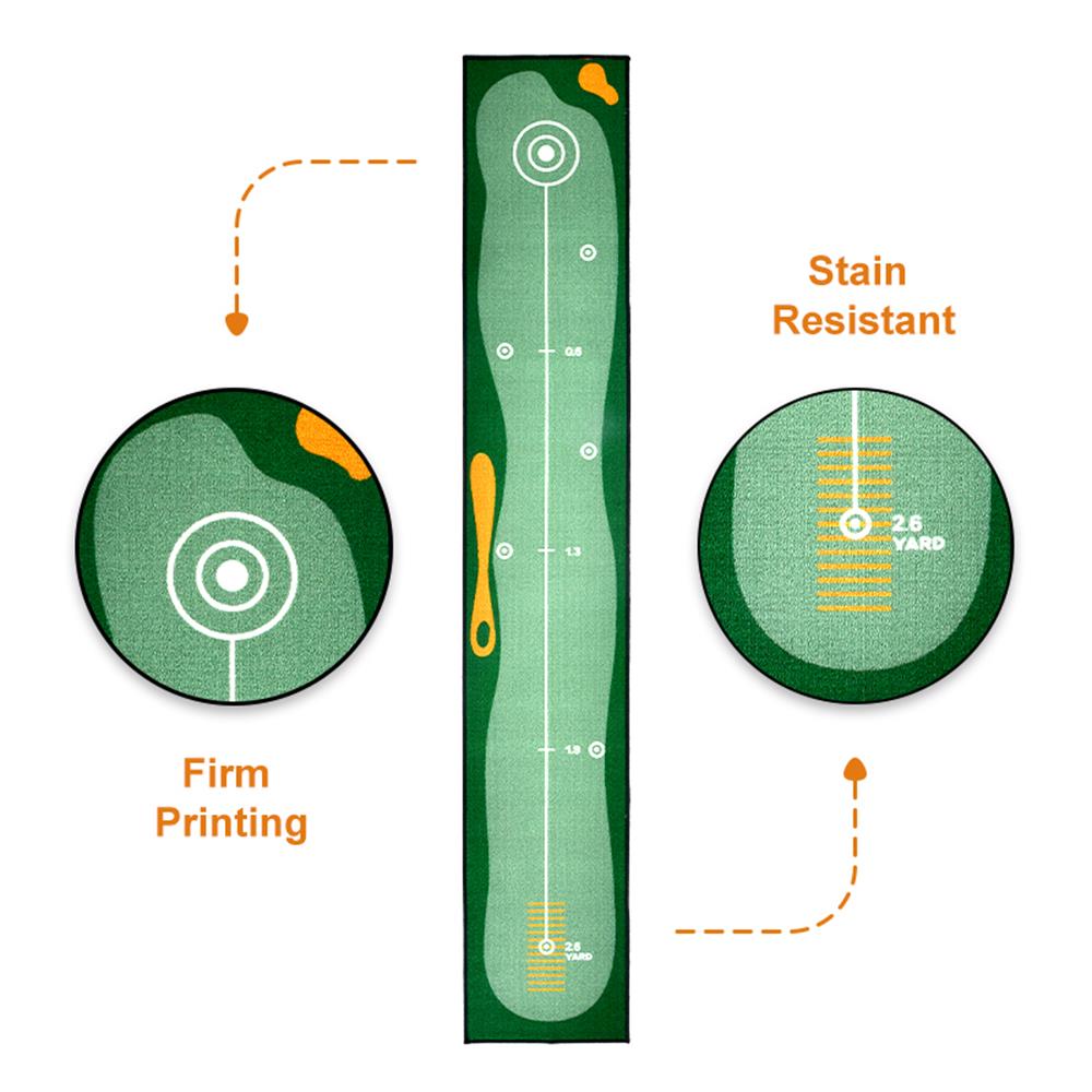 Galileo Golf Putting Mat Putting Green Golf Training Mat with Carrying Bag Putting Mats | 10'x1.6'Size