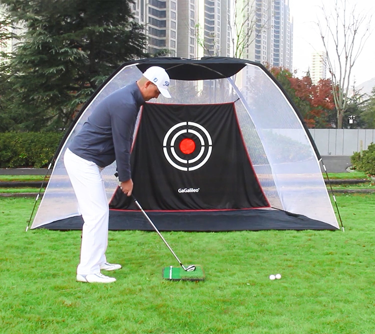 Galileo Sports Golf Hitting Mats Golf Turf Putting Grass Mat Golf Training Practice Turf with Tee Equipment | 12''x24''