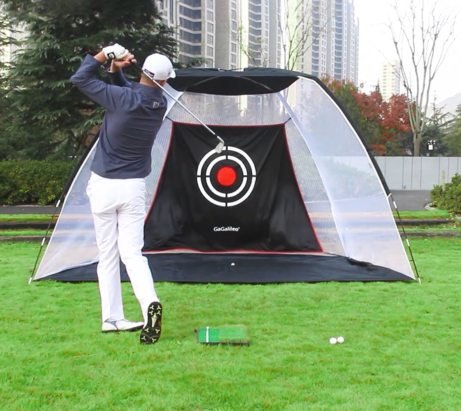 Galileo Sports Golf Hitting Mats Golf Turf Putting Grass Mat Golf Training Practice Turf with Tee Equipment | 12''x24''