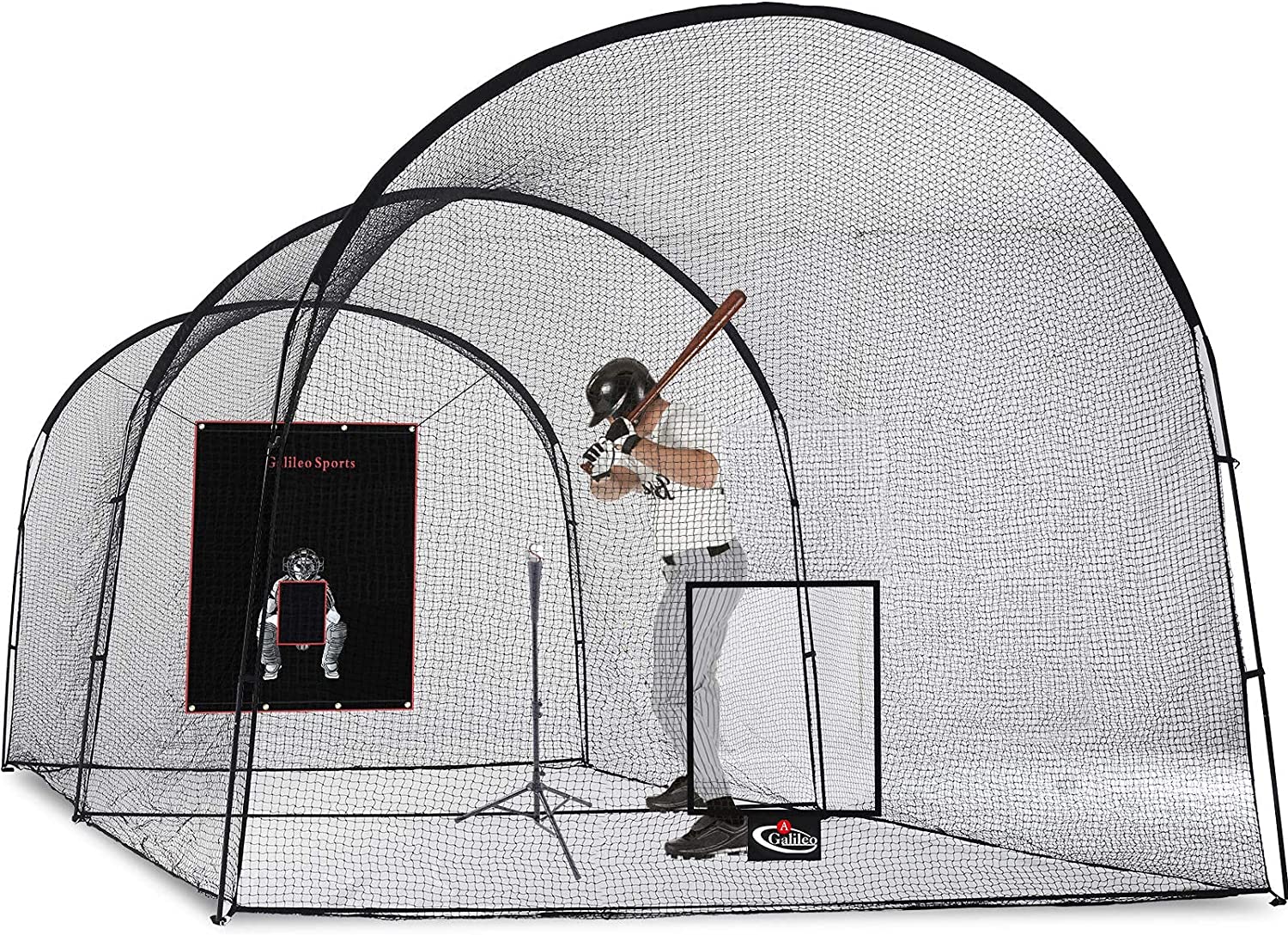 Cage de frappeur de baseball Gagalileo 22x12x10/filet de sécurité lourd pour jardin