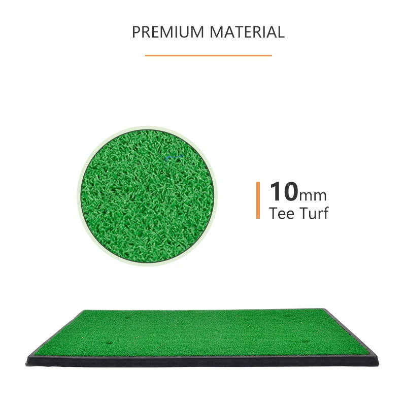 Galileo Sports Golf Hitting Mats Golf Turf Putting Grass Mat Golf Training Practice Turf with Tee Equipment | 12''x24''