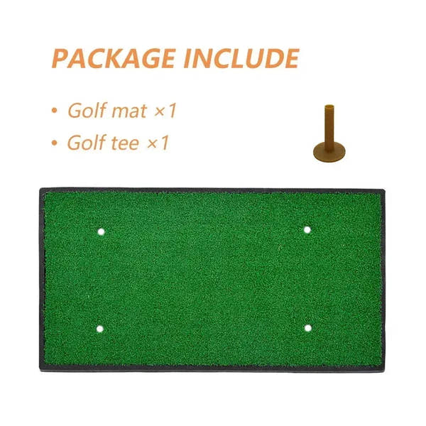 Galileo Sports Golf Hitting Mats Golf Turf Putting Grass Mat Golf Training Practice Turf with Tee Equipment | 12''x24'' - Galileo Sports