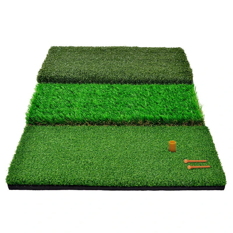 Galileo Golf Putting Mats Golf Turf Grass Mat 3-in-1 Golf Training with Adjustable Tees Equipment | 25''x16''