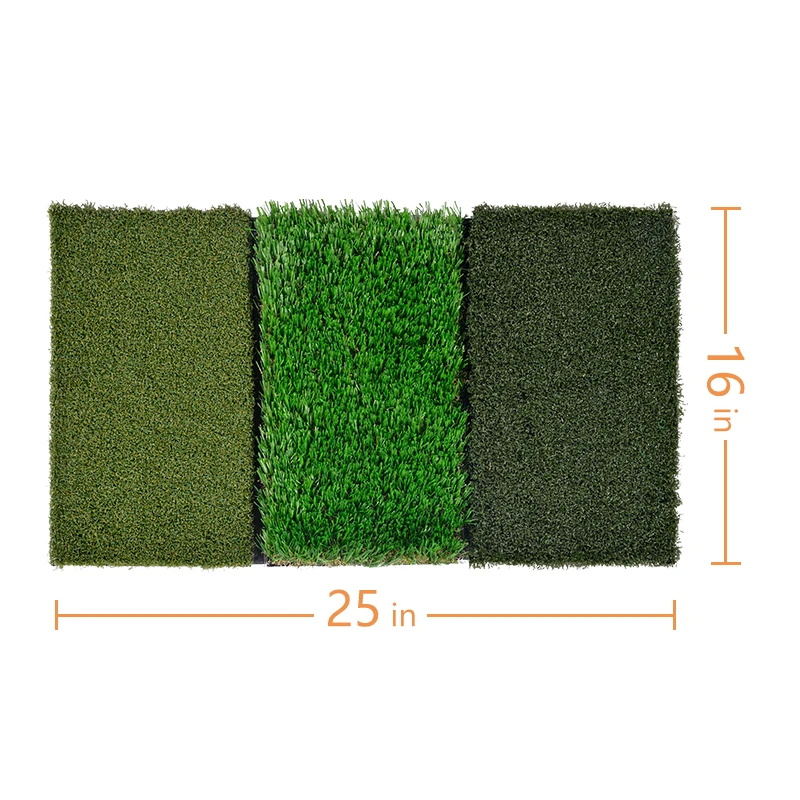 Galileo Golf Putting Mats Golf Turf Grass Mat 3-in-1 Golf Training with Adjustable Tees Equipment | 25''x16''