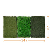 Galileo Golf Putting Mats Golf Turf Grass Mat 3-in-1 Golf Training with Adjustable Tees Equipment | 24''x12''