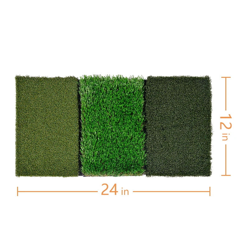 Galileo Golf Putting Mats Golf Turf Grass Mat 3-in-1 Golf Training with Adjustable Tees Equipment | 24''x12''
