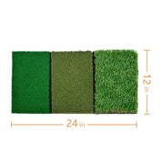 Golf Mat Golf Matts for Indoors Golf Hitting Matt for Backyard Golf Turf Mat | with Tee & Stakes | 24''x12''| 3-in-1| Galileo Sports