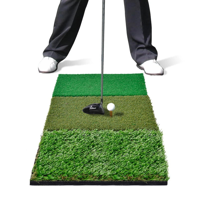 Golf Mat Golf Matts for Indoors Golf Hitting Matt for Backyard Golf Turf Mat | with Tee & Stakes | 24''x12''| 3-in-1| Galileo Sports