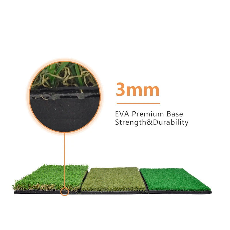 Golf Mat Golf Matts for Indoors Golf Hitting Matt for Backyard Golf Turf Mat | with Tee & Stakes | 24''x12''| 3-in-1| Galileo Sports