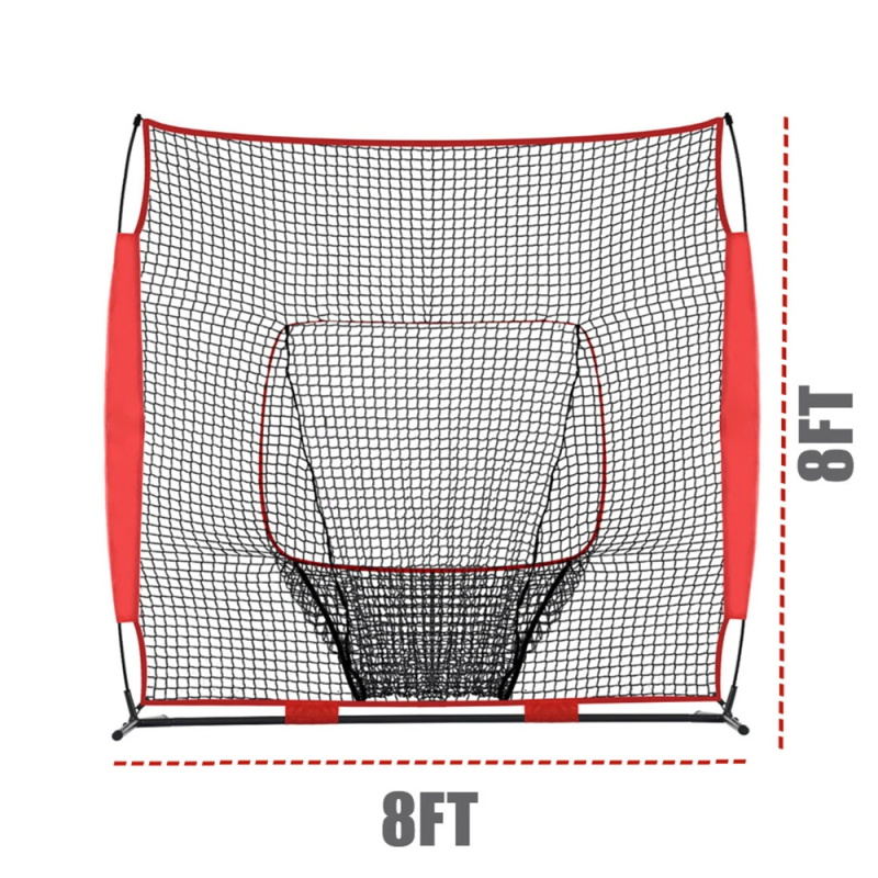 Galileo Baseball&Softball Practice Hitting Pitching Net with Carry Bag | 8'x8' Size