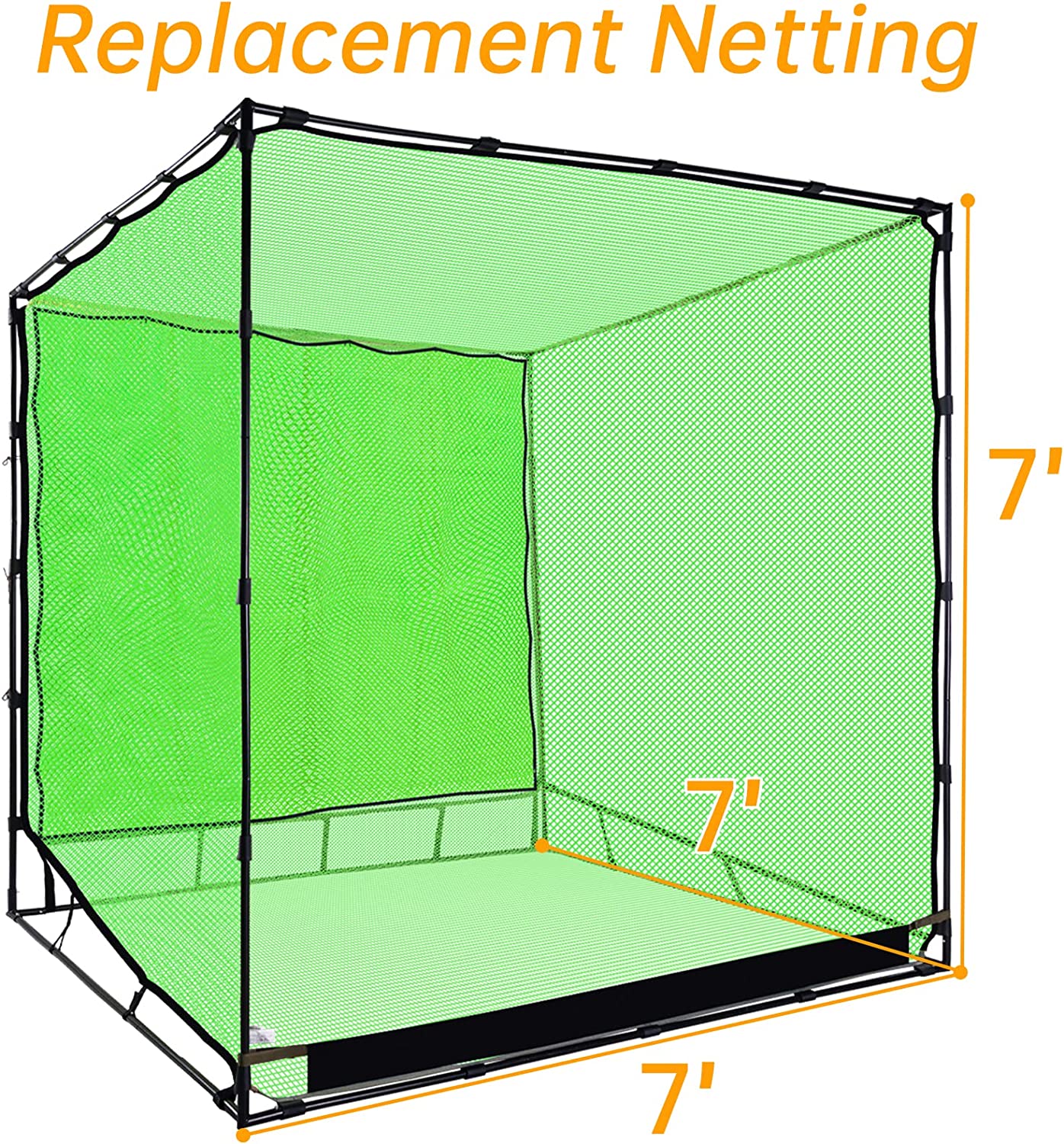 Golf Cage Net Only,Golf Hitting Net,Replacement Netting for 7X7ft Golf Cage,Golf Cage Replacement Net ,Mutli Sports Net Replacement