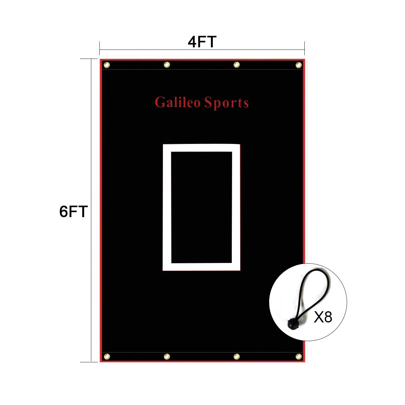 Galileo Softball Backstop Vinilo jaula de bateo de béisbol resistente Backstop Pitching Target Trainer Backstop Net Saver