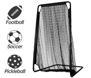 Red de lanzamiento del marco del negro del fútbol de la jaula del fútbol que patea el fútbol 6.7×3.4