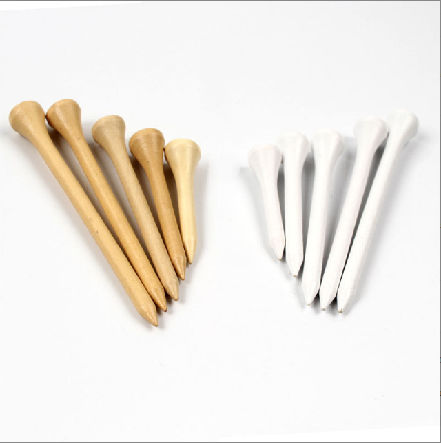 100Pcs Five in a group, Bamboo Golf Tee | Galileo Sports