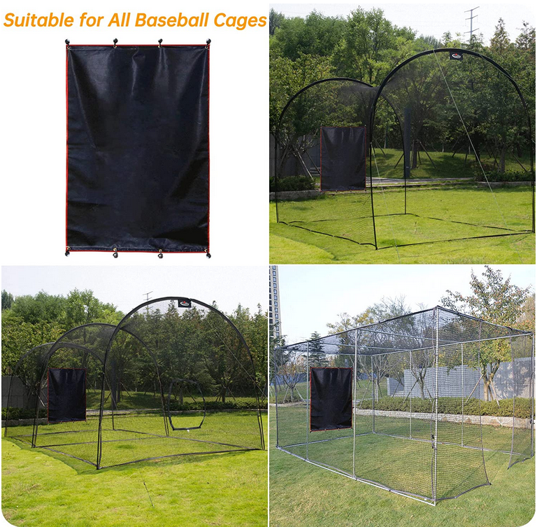 Gagalileo Backstop,Pitching Backstop,Fastpitch Baseball Backstop,Backstop with Strike Zone,Pitching Backdrop,Rubber Vinyl Backstop,Vinyl Batting Cage Backdrop