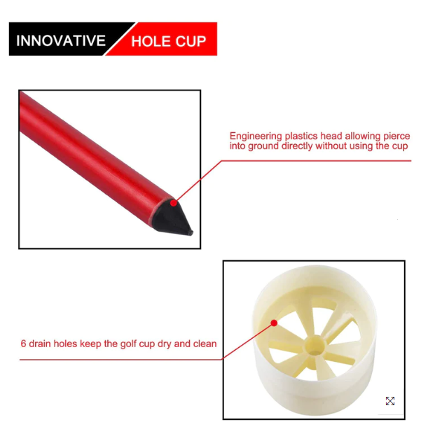 Golf Green Flag with Practice Hole Cup | Galileo Sports