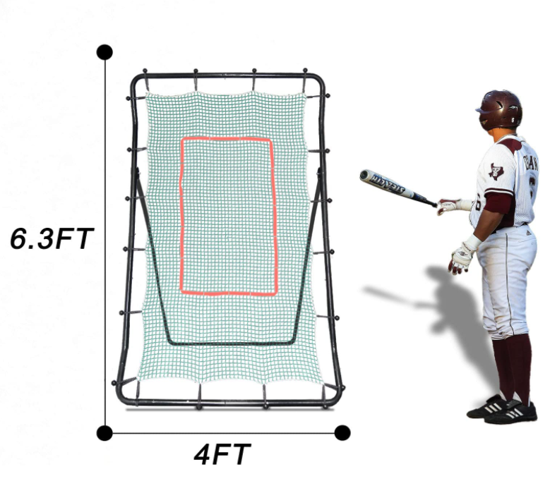 Galileo 4FTX6.3FT Throwing Practice Baseball Throwback Return Trainer Screen
