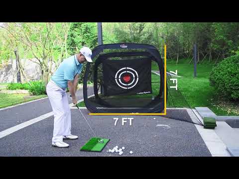 Galileo Sports Golf Net Pop Up Automatic Ball Return für Innen- und Außenbereiche mit Zweck und Transportsicherheit