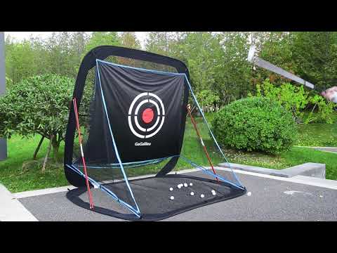 Redes de práctica de golf Galileo de 8'X7'X7', red de golf emergente | Negro